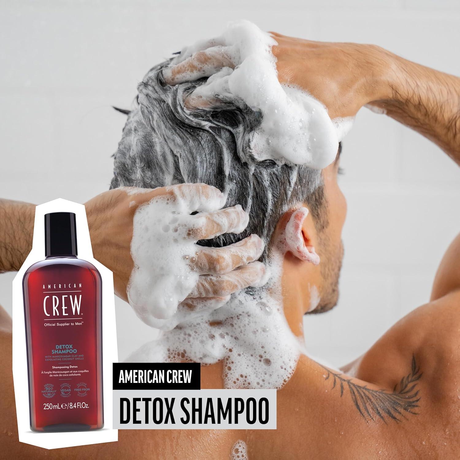 American Crew Detox Shampoo for Men, Naturally Derived, Vegan Formula, Citrus Mint Fragrance, 33.8 Fl Oz(8.45 Fl Oz (Pack of 1))