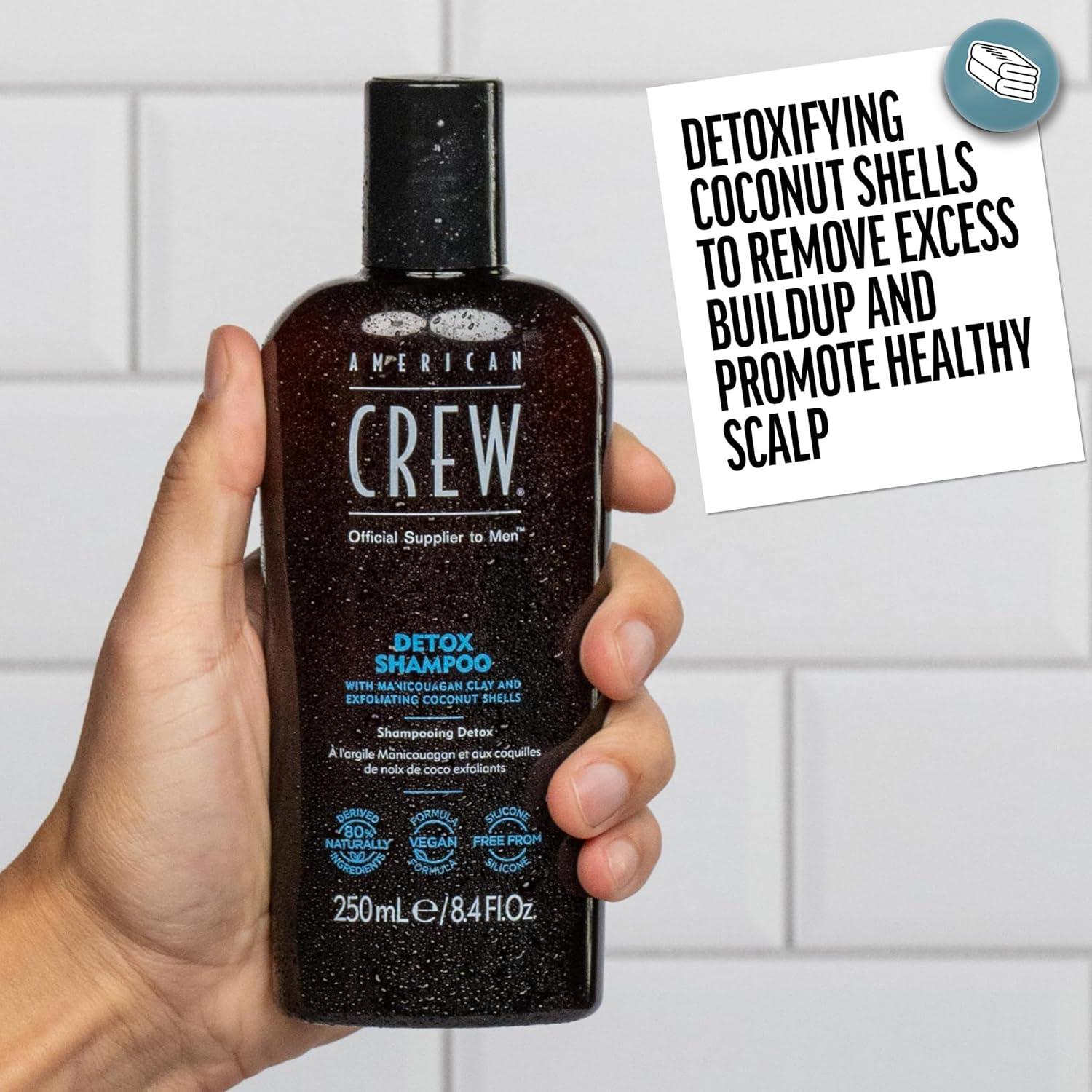 American Crew Detox Shampoo for Men, Naturally Derived, Vegan Formula, Citrus Mint Fragrance, 33.8 Fl Oz(8.45 Fl Oz (Pack of 1))
