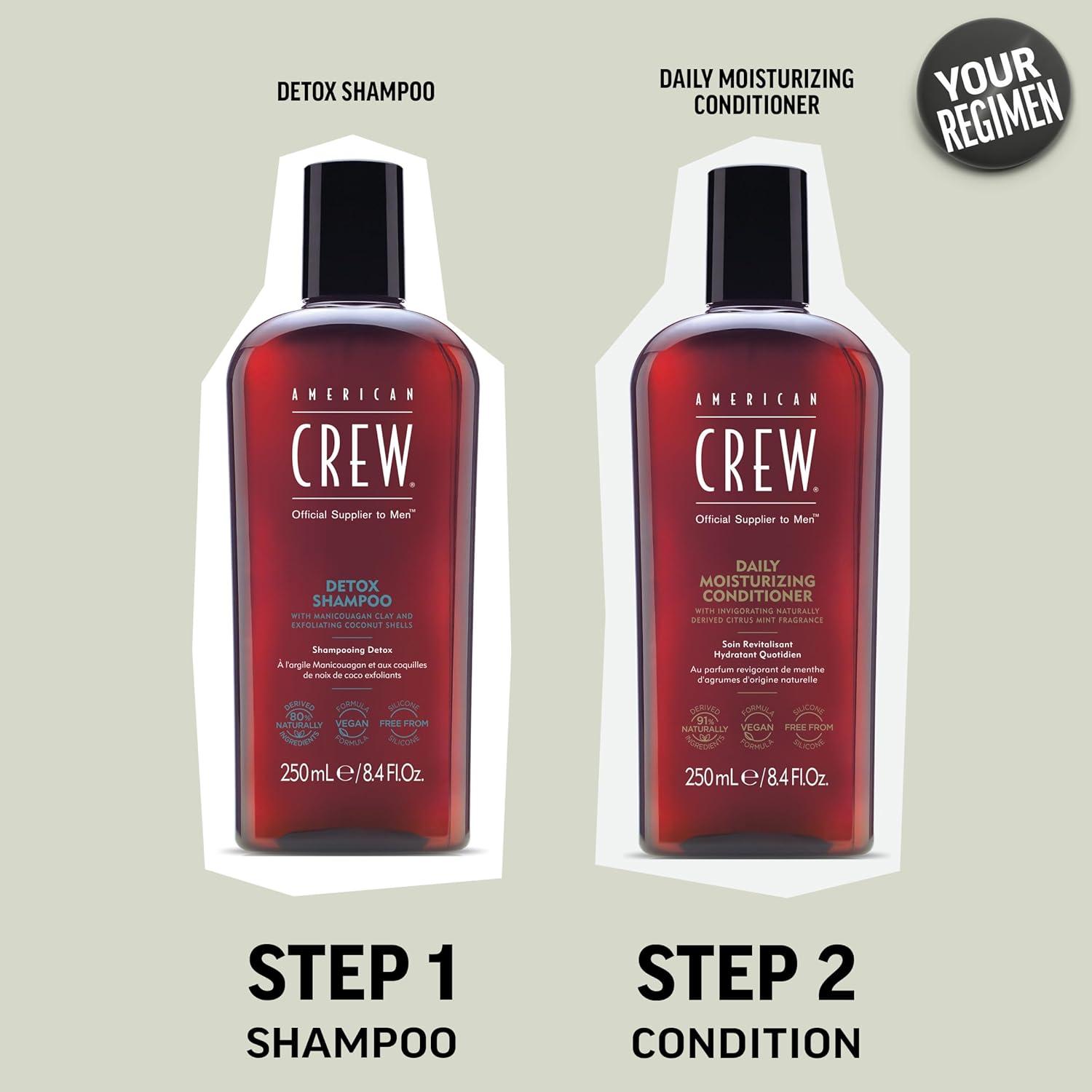 American Crew Detox Shampoo for Men, Naturally Derived, Vegan Formula, Citrus Mint Fragrance, 33.8 Fl Oz(8.45 Fl Oz (Pack of 1))