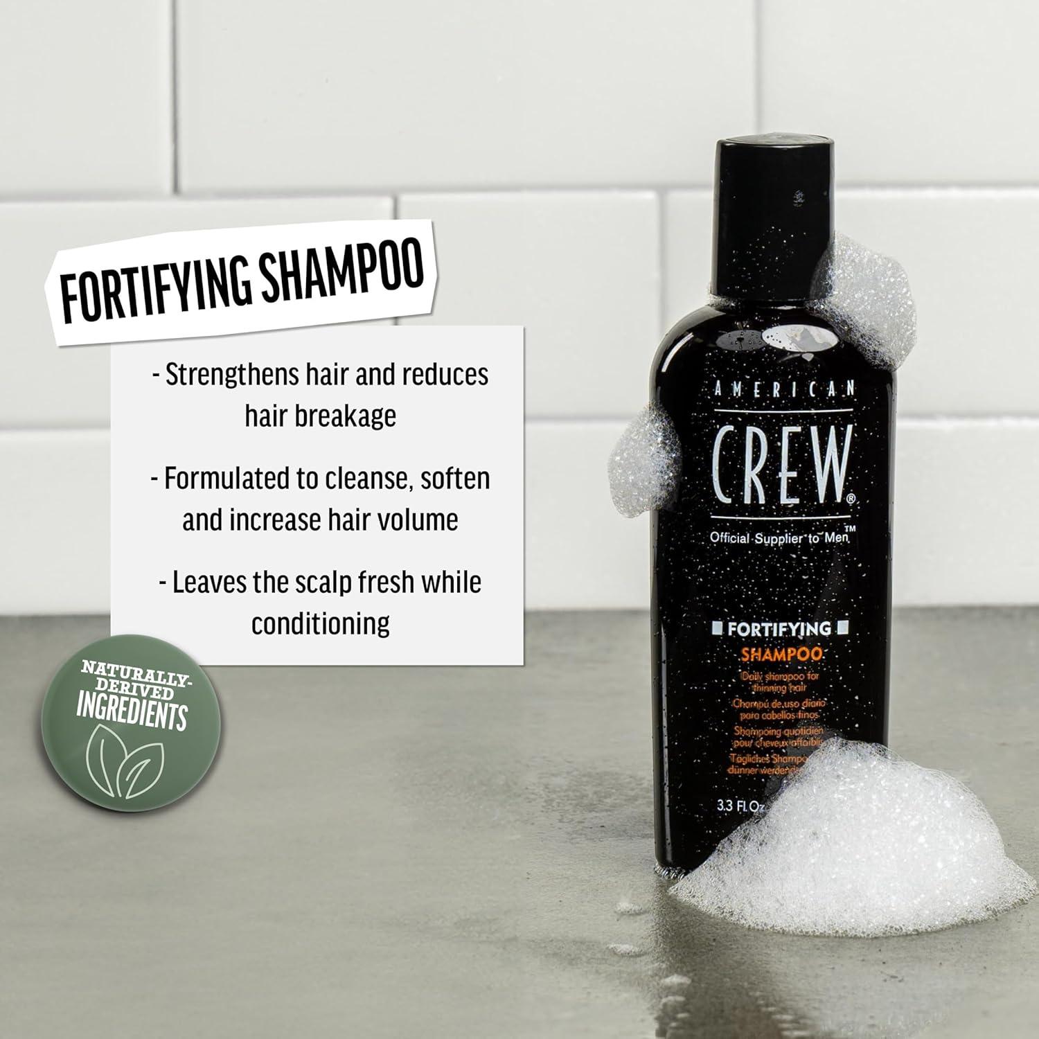 American Crew Men’s Shampoo, Fortifying for Thinning Hair, Refreshes Scalp, 33.8 Fl Oz(15.2 Fl Oz (Pack of 1))