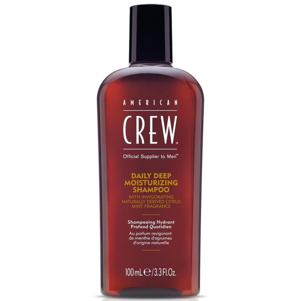 American Crew Shampoo for Men, Daily Deep Moisturizer, Naturally Derived, Vegan Formula, Citrus Mint Fragrance, 33.8 Fl Oz(3.3 Fl Oz (Pack of 1))