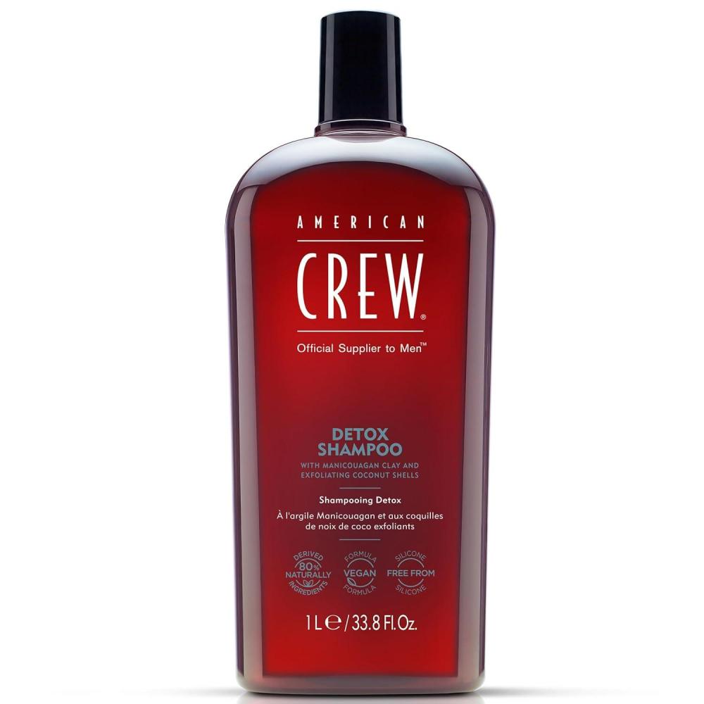 American Crew Detox Shampoo for Men, Naturally Derived, Vegan Formula, Citrus Mint Fragrance, 33.8 Fl Oz(33.8 Fl Oz (Pack of 1))