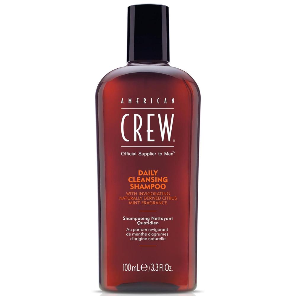 American Crew Shampoo for Men, Daily Cleanser, Naturally Derived, Vegan Formula, Citrus Mint Fragrance, 33.8 Fl Oz(3.3 Fl Oz (Pack of 1))