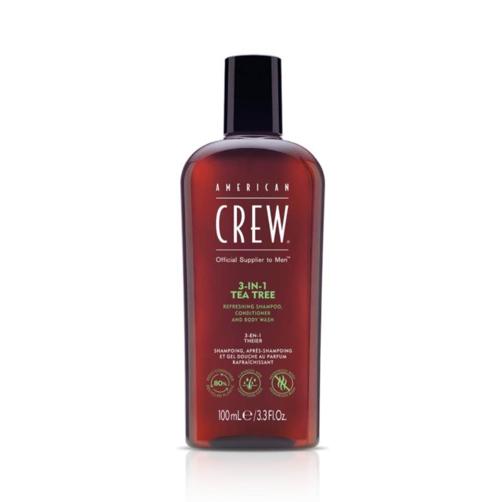 American Crew Shampoo, Conditioner & Body Wash for Men, 3-in-1, 33.8 Fl Oz(Tea Tree)