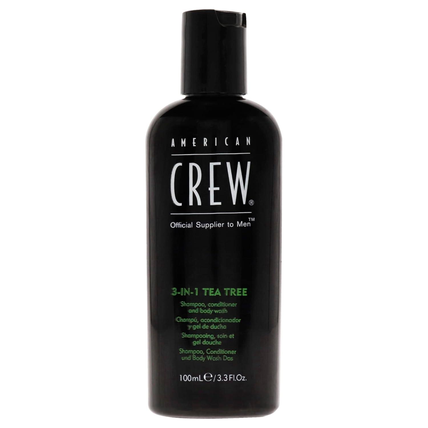 American Crew Shampoo, Conditioner & Body Wash for Men, 3-in-1, 33.8 Fl Oz(Tea Tree)