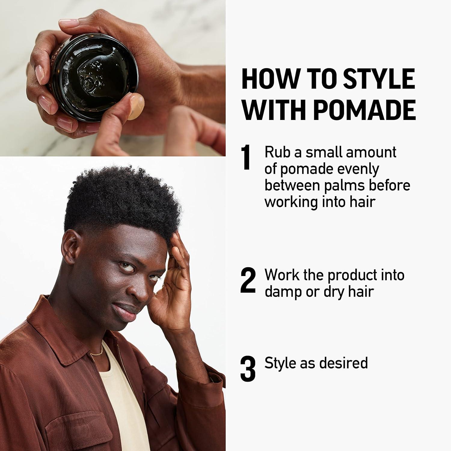 American Crew POMADE FOR HOLD AND SHINE 3 OZ for Men | Men’s, Like Styling Gel, High Shine(Unscented)
