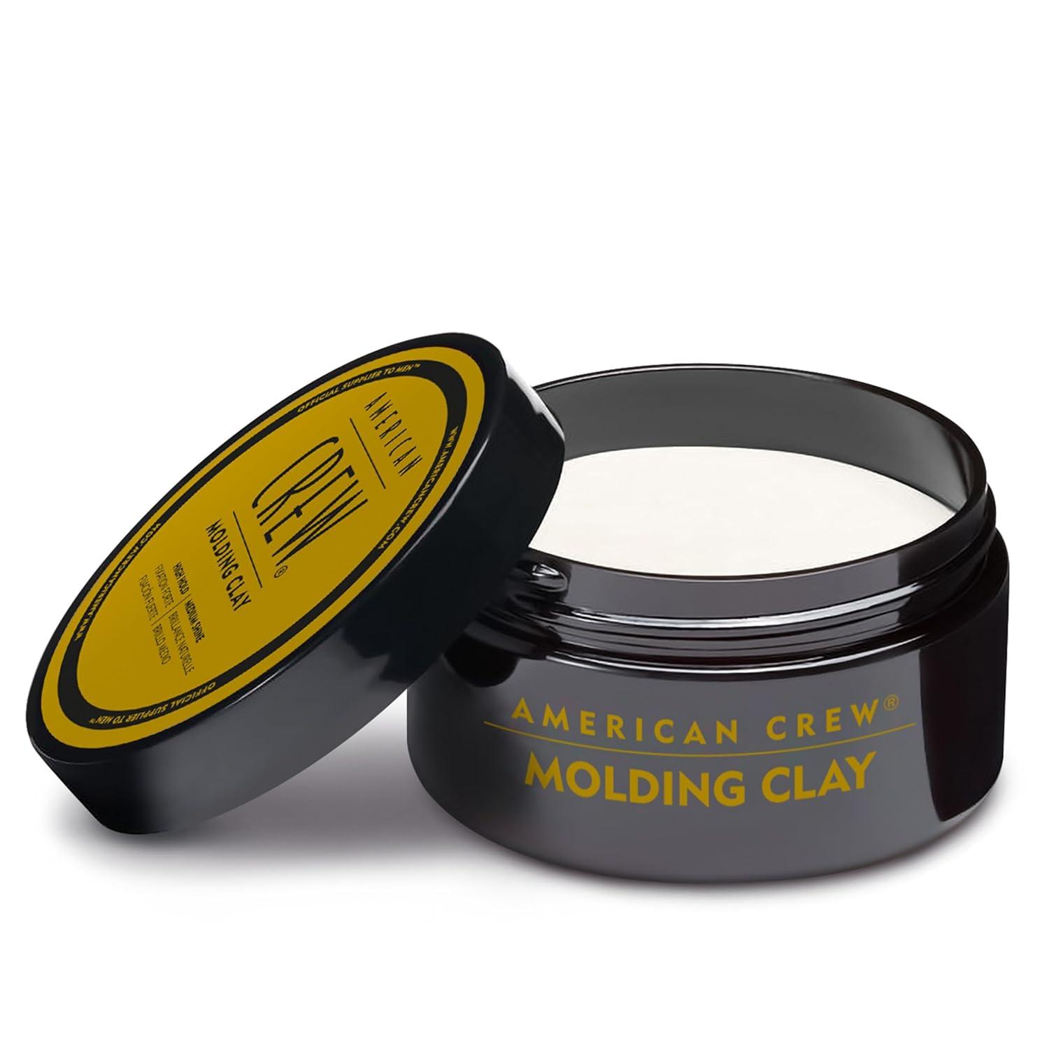 American Crew Men’s Hair Molding Clay, Like Styling Gel with Strong Hold & Medium Shine, 3 oz