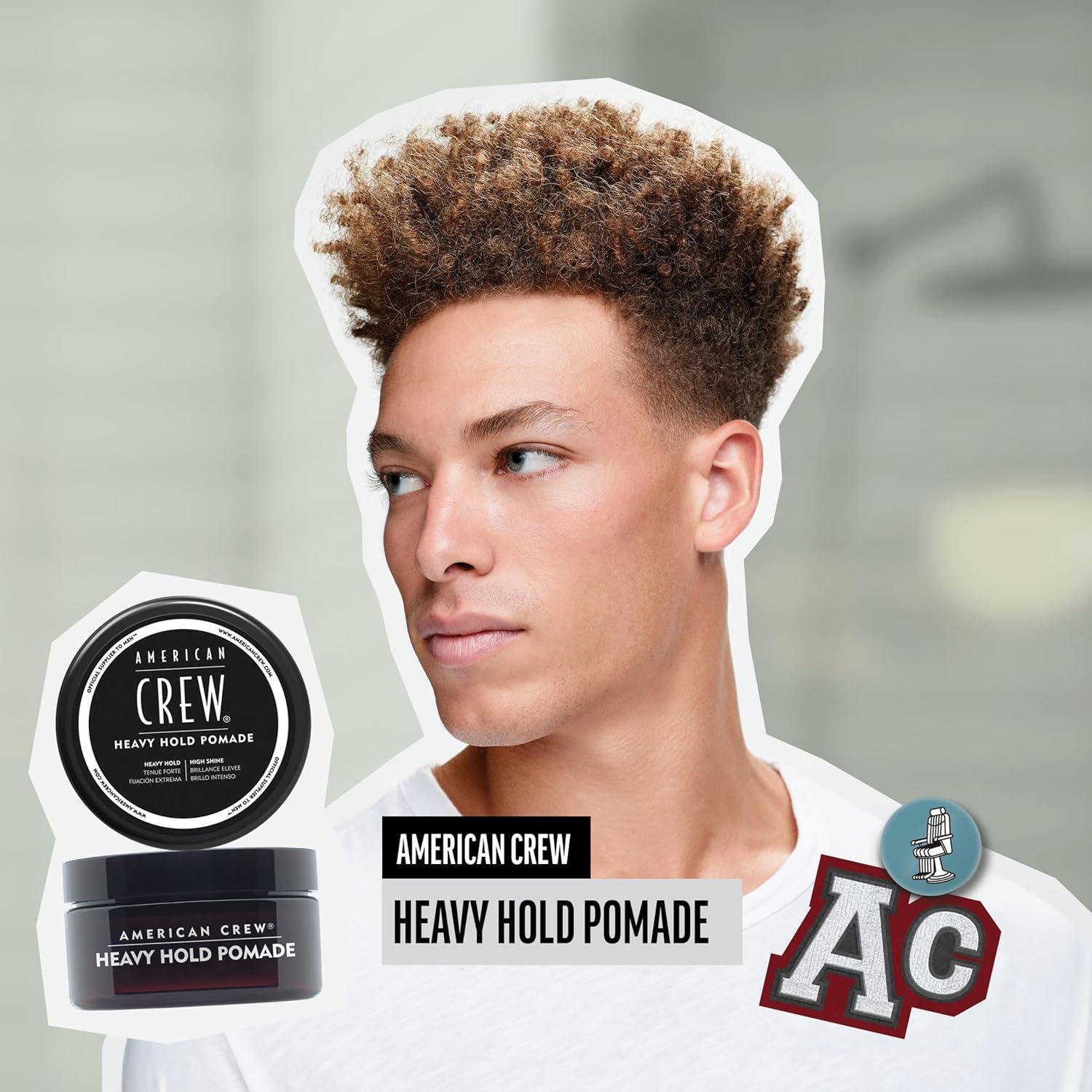 American Crew Men’s Hair Pomade, Like Styling Gel with Heavy Hold & High Shine, 3 oz(subtle and clean scent)