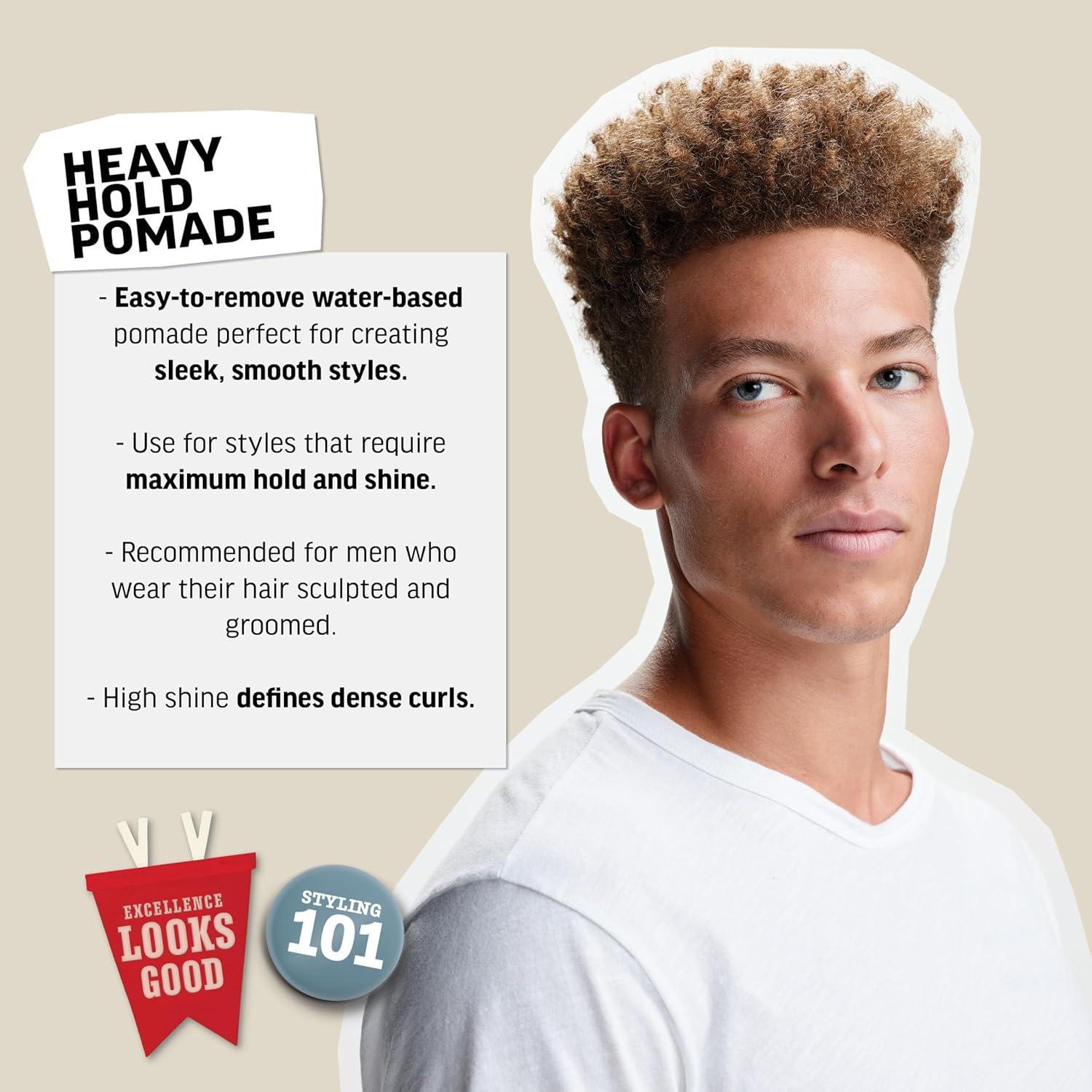 American Crew Men’s Hair Pomade, Like Styling Gel with Heavy Hold & High Shine, 3 oz(subtle and clean scent)