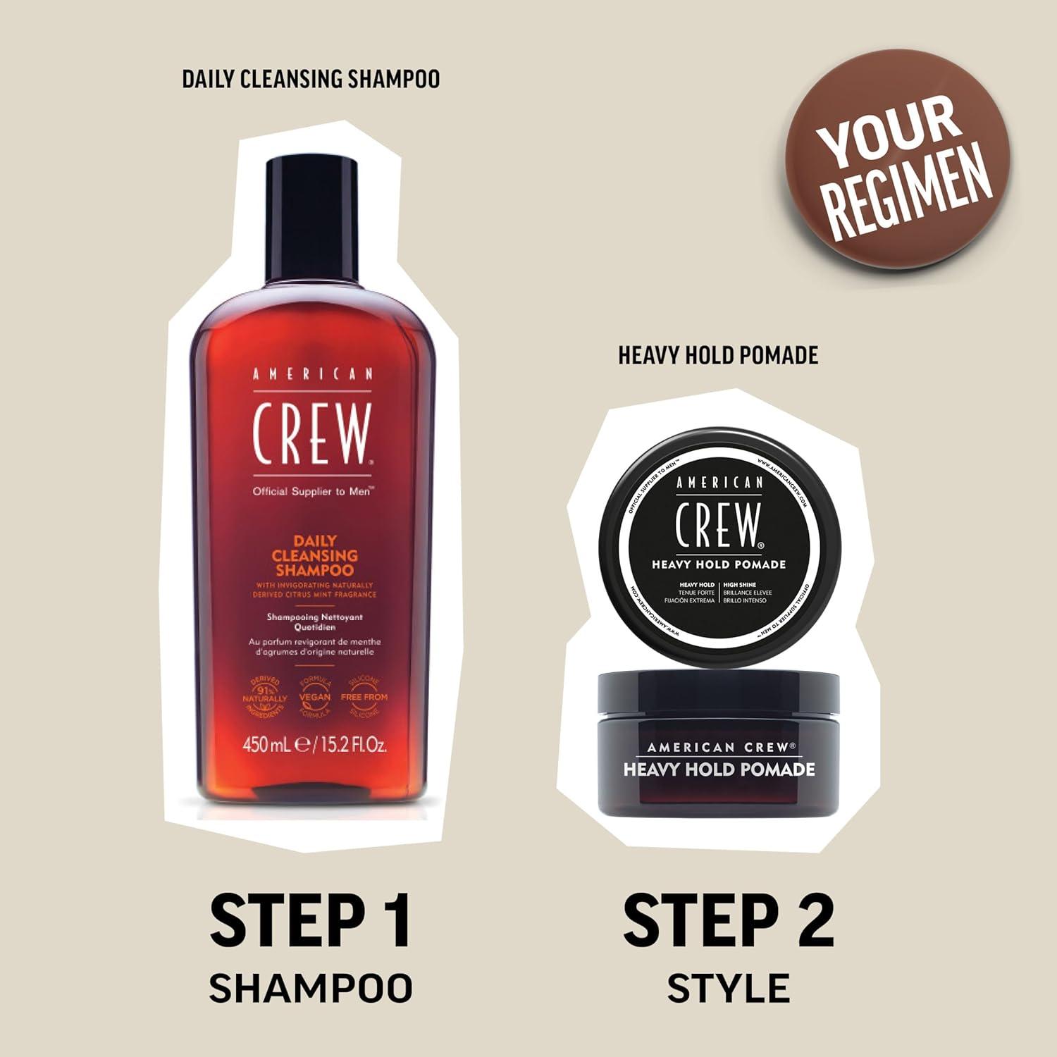 American Crew Men’s Hair Pomade, Like Styling Gel with Heavy Hold & High Shine, 3 oz(subtle and clean scent)