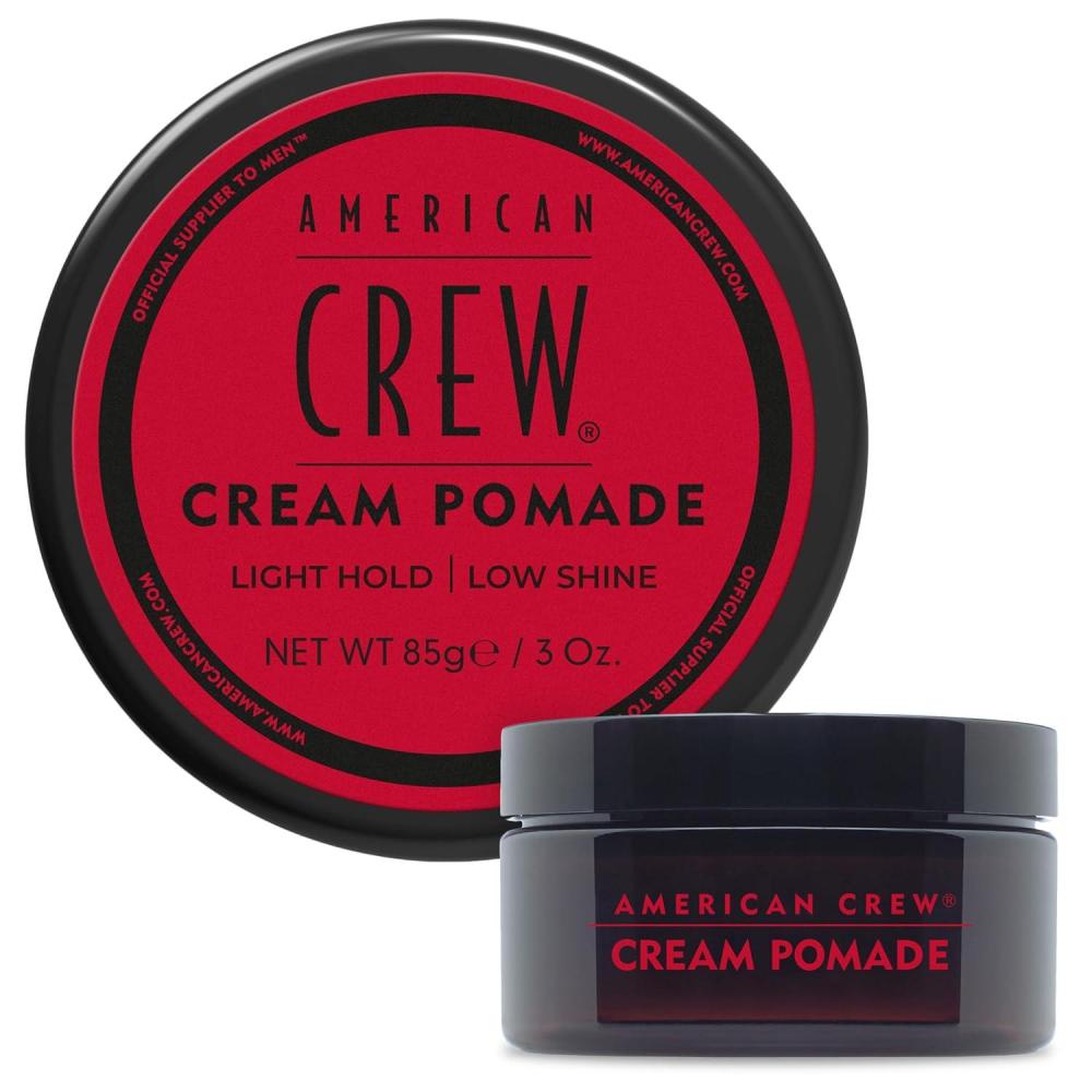 American Crew Men’s Hair Cream Pomade, Like Styling Gel with Light Hold & Low Shine, 3 oz(Natural)