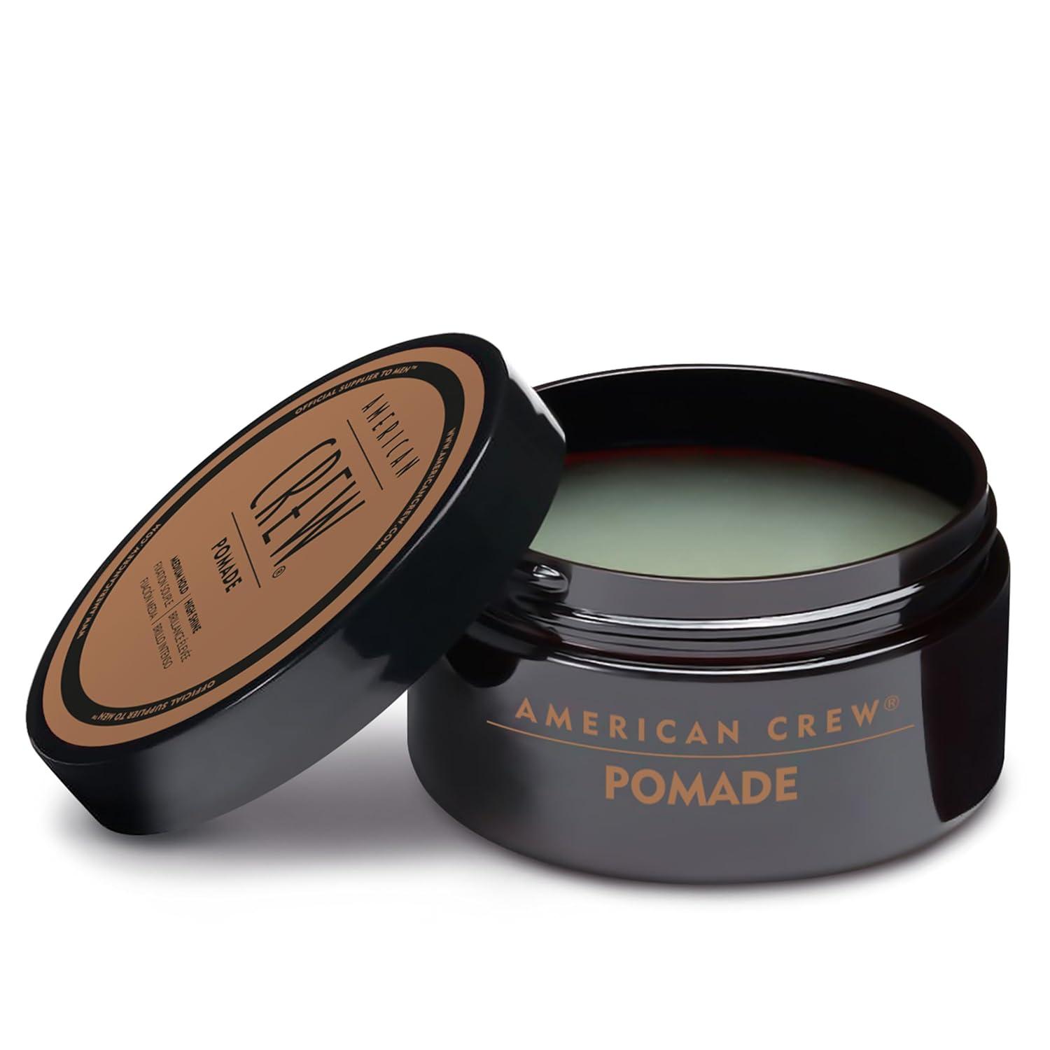 American Crew POMADE FOR HOLD AND SHINE 3 OZ for Men | Men’s, Like Styling Gel, High Shine(Scented)