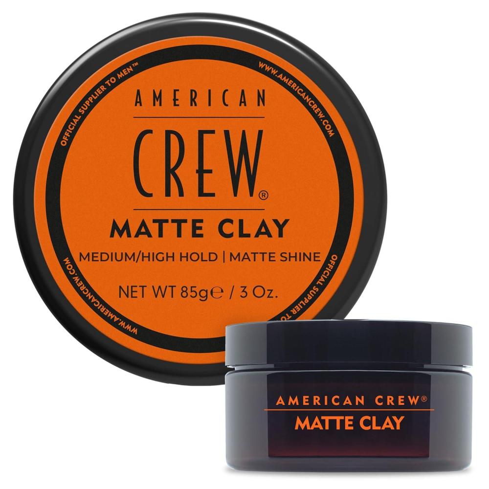 American Crew Men’s Hair Matte Clay, Like Hair Gel with Medium/High Hold, 3 oz(3 Ounce (Pack of 1))