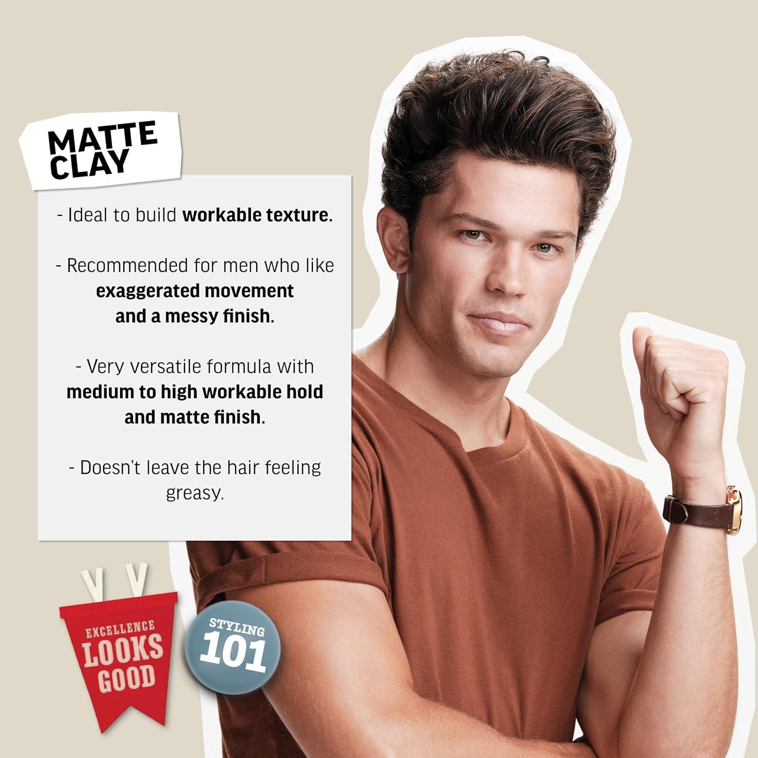 American Crew Men’s Hair Matte Clay, Like Hair Gel with Medium/High Hold, 3 oz(3 Ounce (Pack of 1))