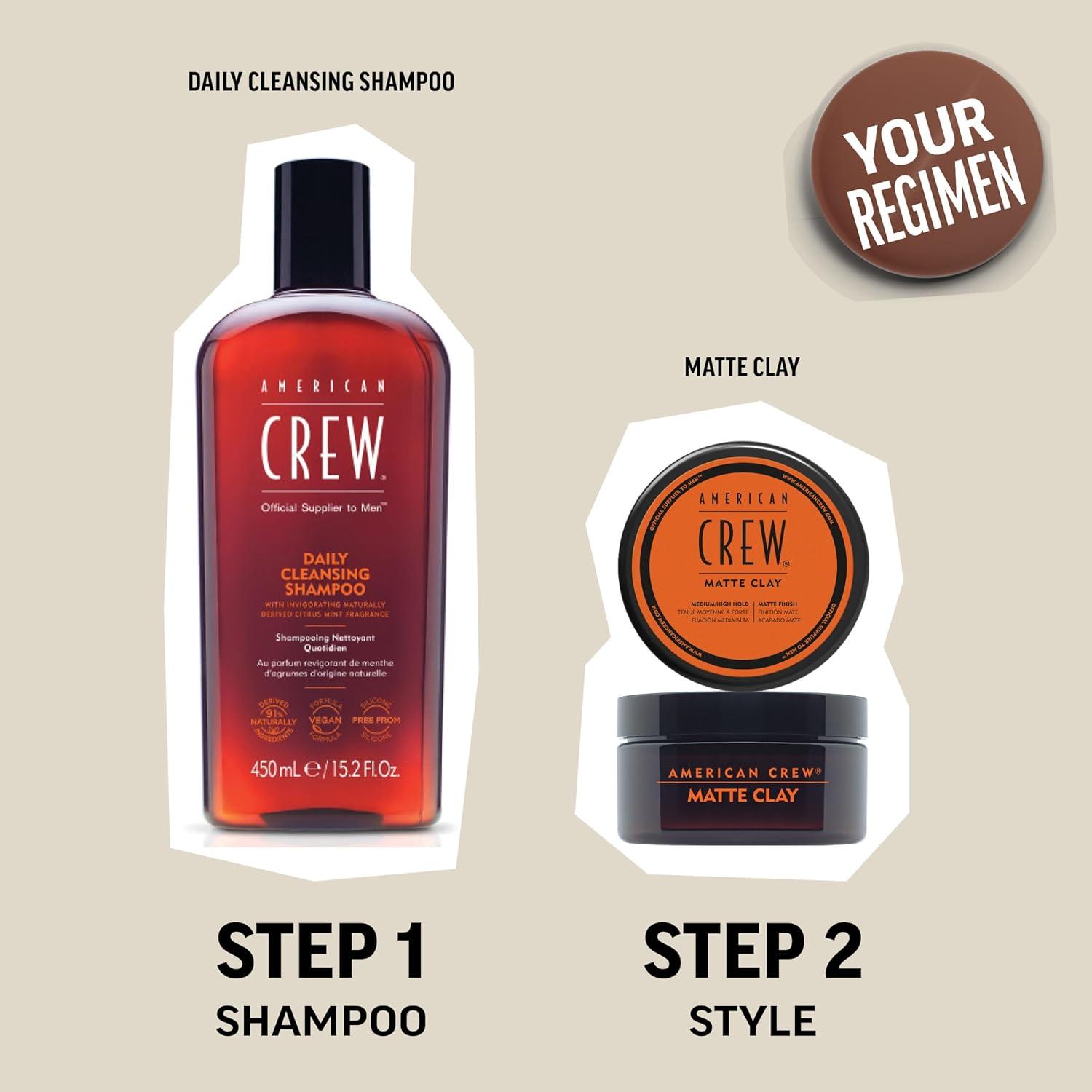 American Crew Men’s Hair Matte Clay, Like Hair Gel with Medium/High Hold, 3 oz(3 Ounce (Pack of 1))