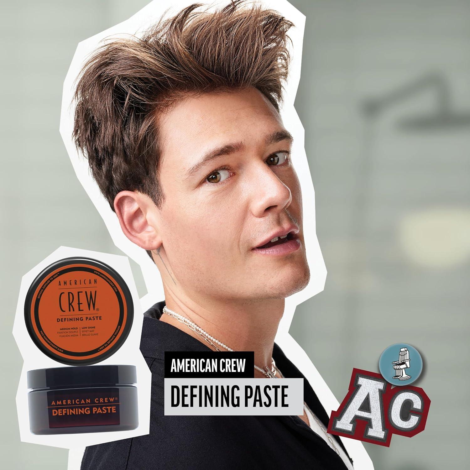 American Crew Men’s Hair Defining Paste, Like Hair Gel with Medium Hold Hair Gel & Low Shine, 3 oz(3 Ounce (Pack of 2))