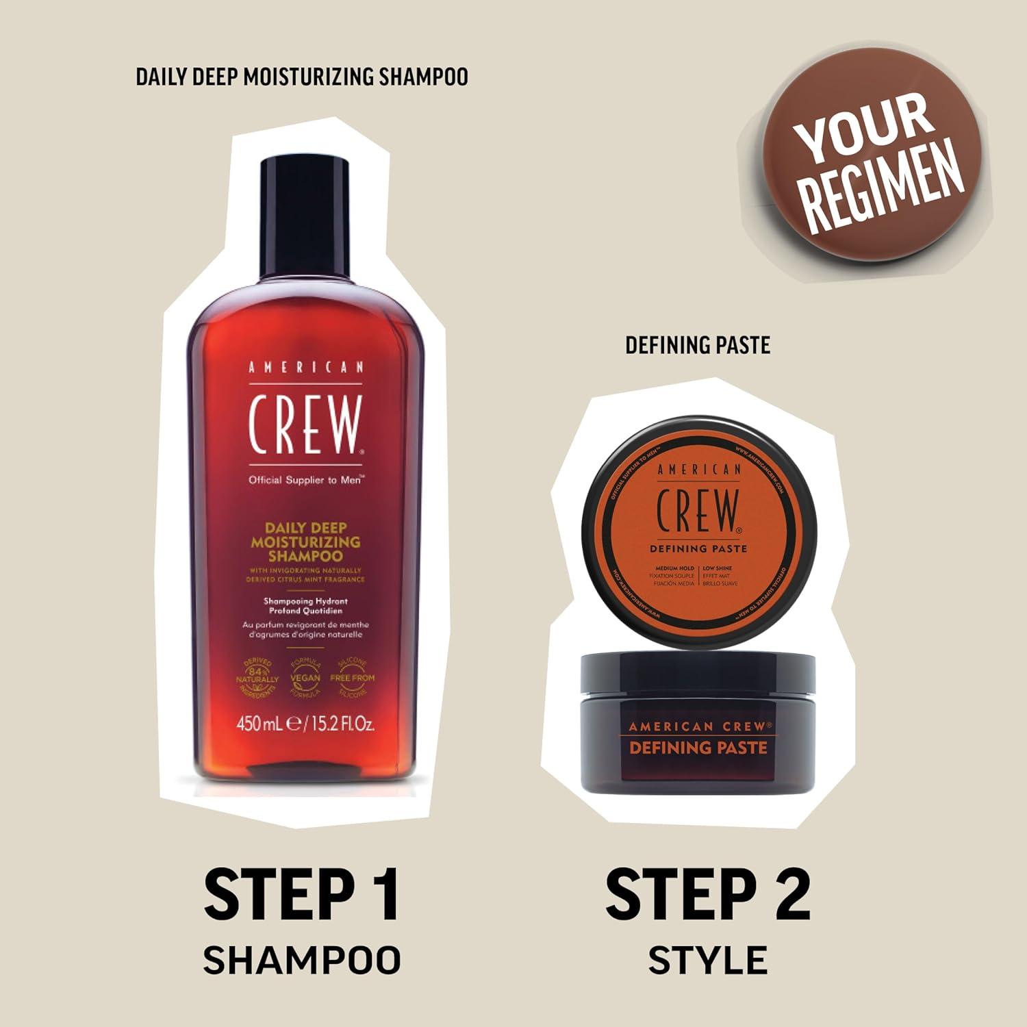 American Crew Men’s Hair Defining Paste, Like Hair Gel with Medium Hold Hair Gel & Low Shine, 3 oz(3 Ounce (Pack of 2))