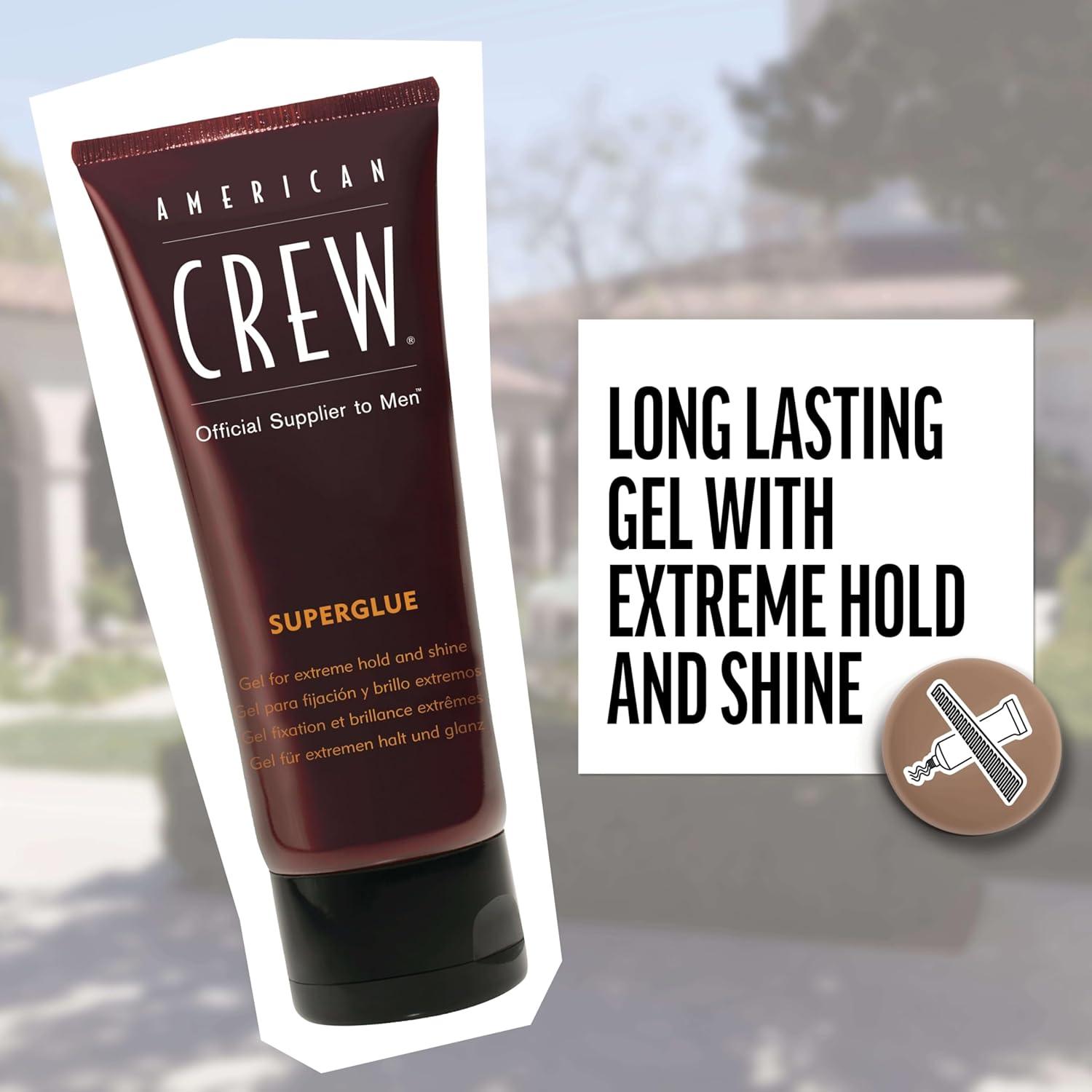 American Crew Men’s Hair Gel, Extreme Hold & Shine, 3.3 Fl Oz