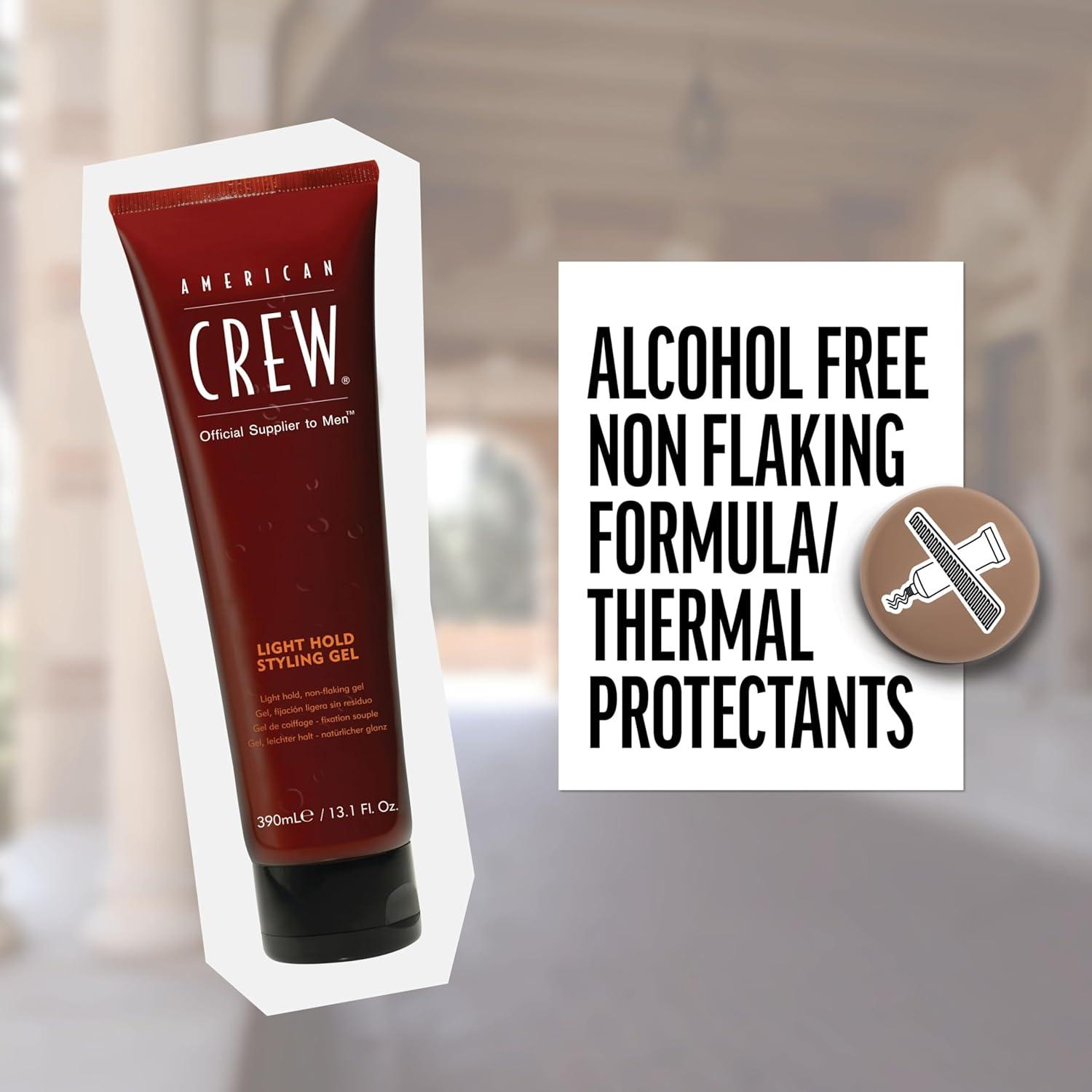 American Crew Men’s Hair Gel, Light Hold Styling Product, 13.1 fl oz(Light Hold)