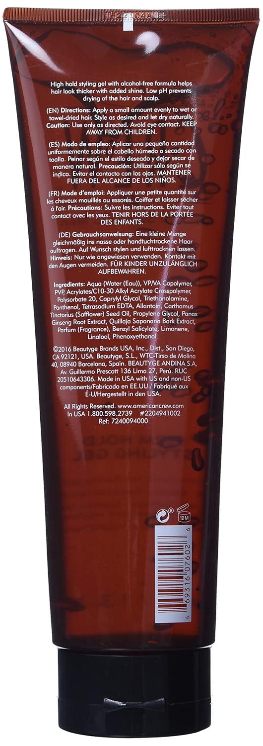 American Crew Men’s Hair Styling Gel, Firm Hold, Non-Flaking, 3.3 fl oz(13.1 Ounce (Pack of 2))