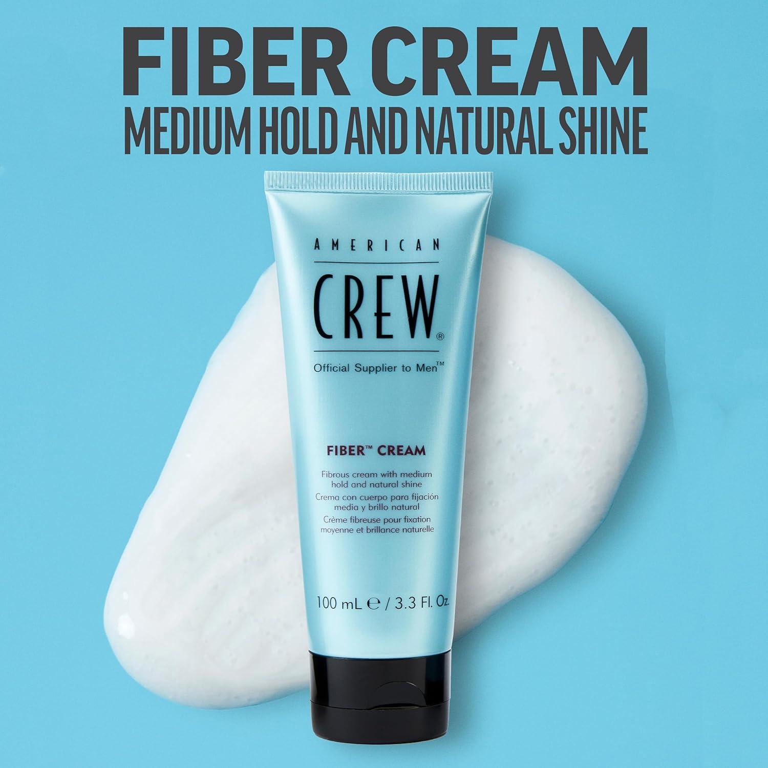 American Crew Men’s Fiber Cream, Like Hair Gel with Medium Hold & Natural Shine, 3.3 Fl Oz(Fiber Cream)