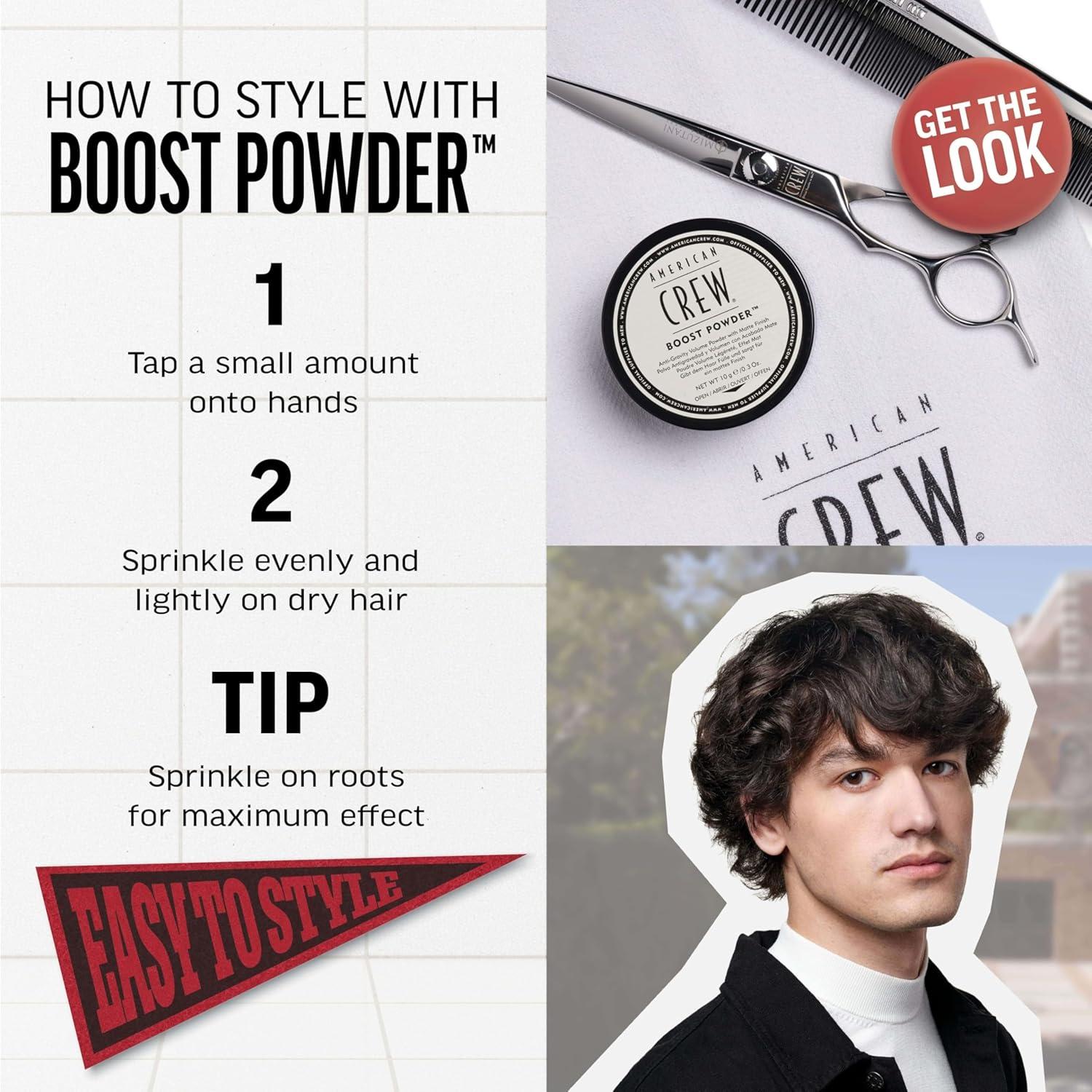 American Crew Men’s Hair Boost Powder, Provides Lift & Volume, 0.3 Oz (Pack of 1)(0.3 Ounce (Pack of 2))