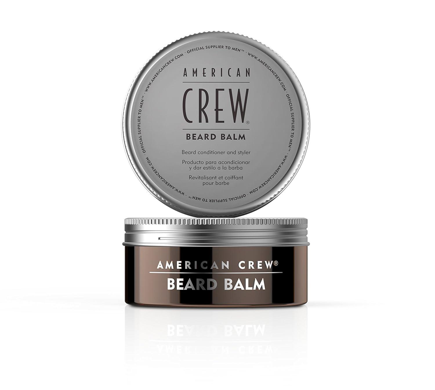 American Crew Beard Balm, Conditioner & Styler, Sweet Almond Oil, Shea Butter, 2.3 Fl Oz(2.3 Fl Oz (Pack of 2))